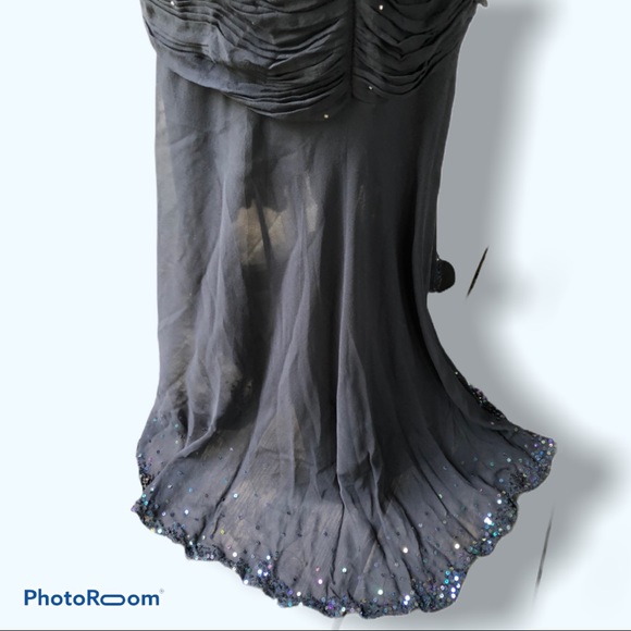 Cache | Sequined Cocktail Floor Length Dress - Picture 7 of 14